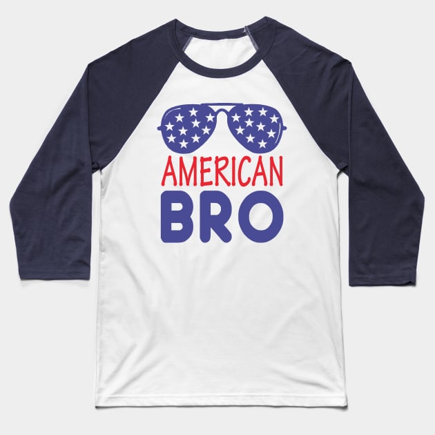 American Bro Baseball T-Shirt by TinyWinyShop